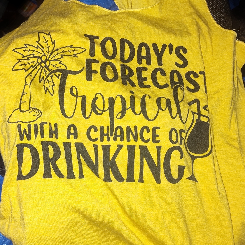 Yellow Graphic Tank Top